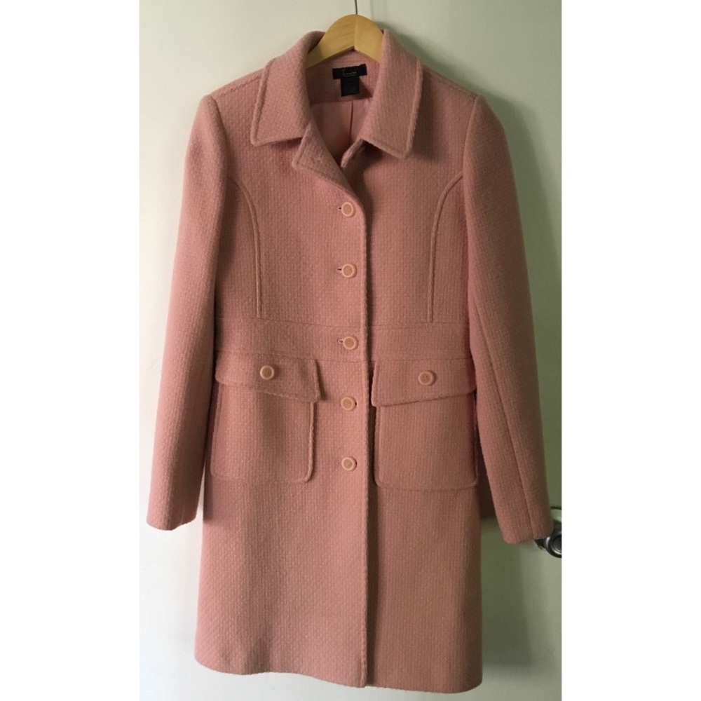 Frenchie dusty rose wool peacoat size S